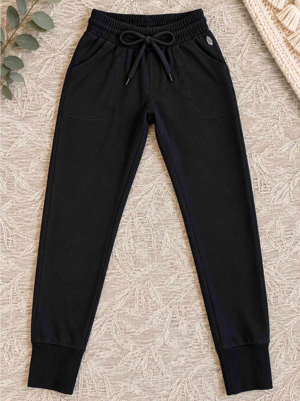 Free People Movement Black Jogger Pants - Casual Elastic Waist Sweatpants